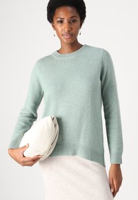 Davida Cashmere STRAIGHT O NECK SWEATER - Camisola - sage