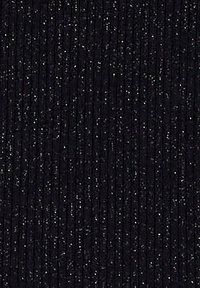 Tessuto nero a coste con una superficie texture e un leggero motivo lucido. Il materiale sembra elastico con linee verticali.