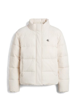 Calvin Klein Jeans, CALVIN KLEIN JEANS SHORT HOODED PUFFER JACKET - Winterjacke - tofu