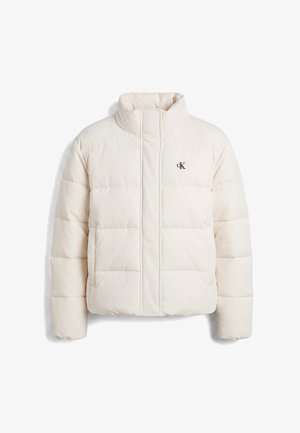 Calvin Klein Jeans, CALVIN KLEIN JEANS SHORT HOODED PUFFER JACKET - Winterjacke - tofu