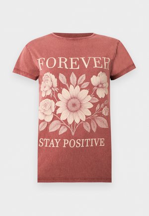 JDY, JDYFAROCK LIFE - T-Shirt print - oxblood red