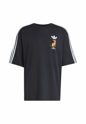 adidas Originals, ADIDAS DISNEY LITTLE SANTAS HELPER GRAPHIC OVERSIZED T-SHIRT - Print T-shirt - black