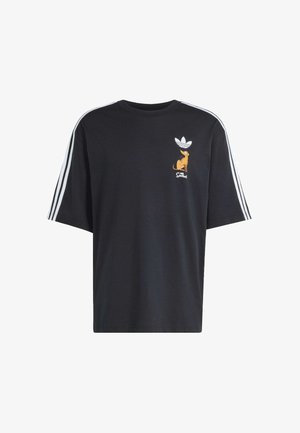 adidas Originals, ADIDAS DISNEY LITTLE SANTAS HELPER GRAPHIC OVERSIZED T-SHIRT - Print T-shirt - black