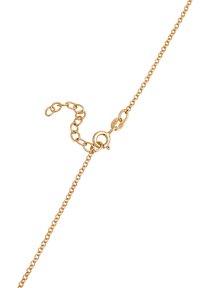 Collana in oro con texture ovali collegate, dotata di chiusura a moschettone rotonda e link di regolazione per la personalizzazione della lunghezza.