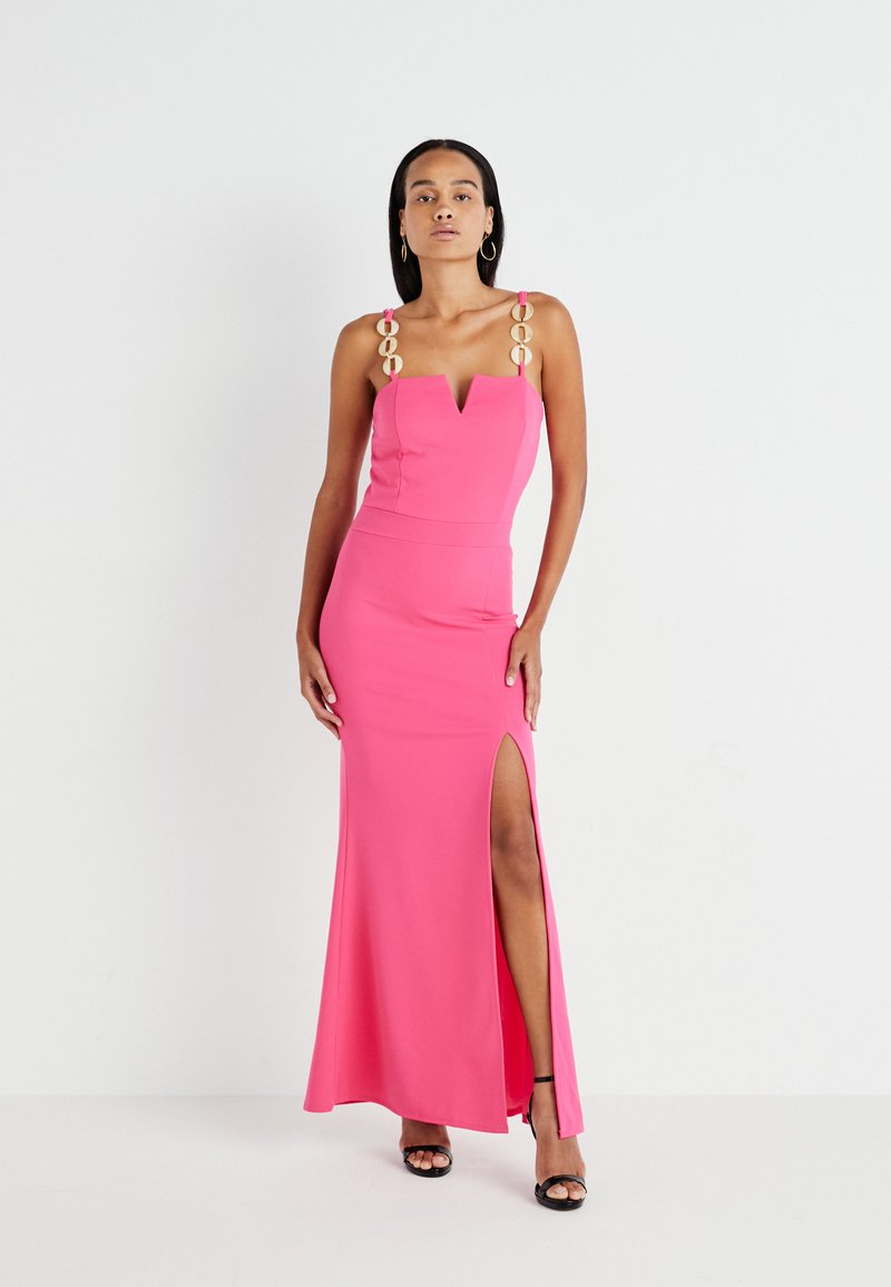 strapless open back dress Erica Sequins Metal Chain Mini Dress main image 1