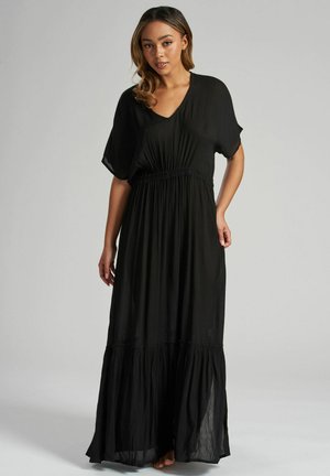 South Beach COVER UP CRINKLE V NECK  - Maxi-jurk - black