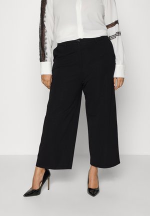 TAILORED WIDE LEG CULOTTE - Bikses - black