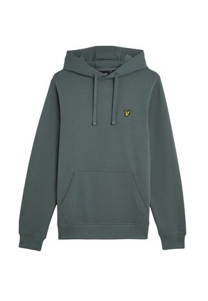 Felpa verde con tasca a scomparsa, cappuccio con cordino e un piccolo logo di uccellino giallo sul petto. Realizzata in un tessuto morbido e testurizzato.