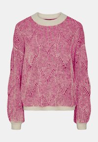 PCJENNA O NECK - Džemper - whitecap gray/festival fuchsia