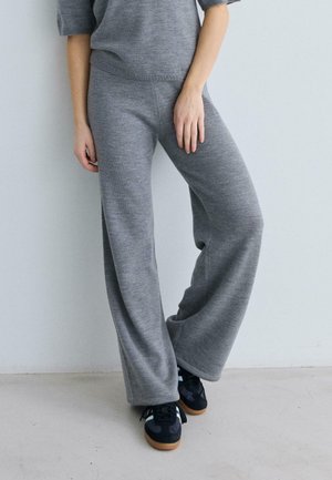 Stoffhose - light grey melange