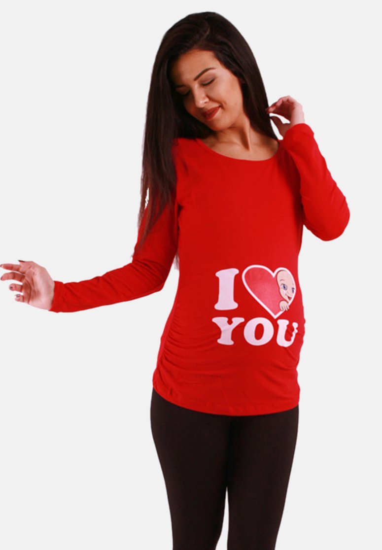M.M.C. I LOVE YOU - Langarmshirt - rot