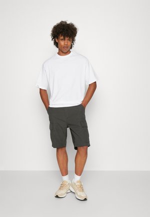 UNISEX 3 PACK - Basic T-shirt - white/dark grey /dark brown