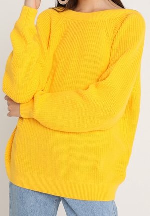 Striktrøje - yellow