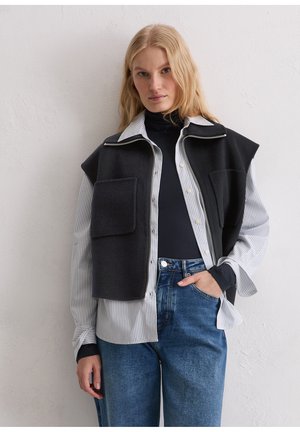 ZIP-RELAXED AUS EDLEM -DOUBLEFACE   - Bodywarmer - deep night blue