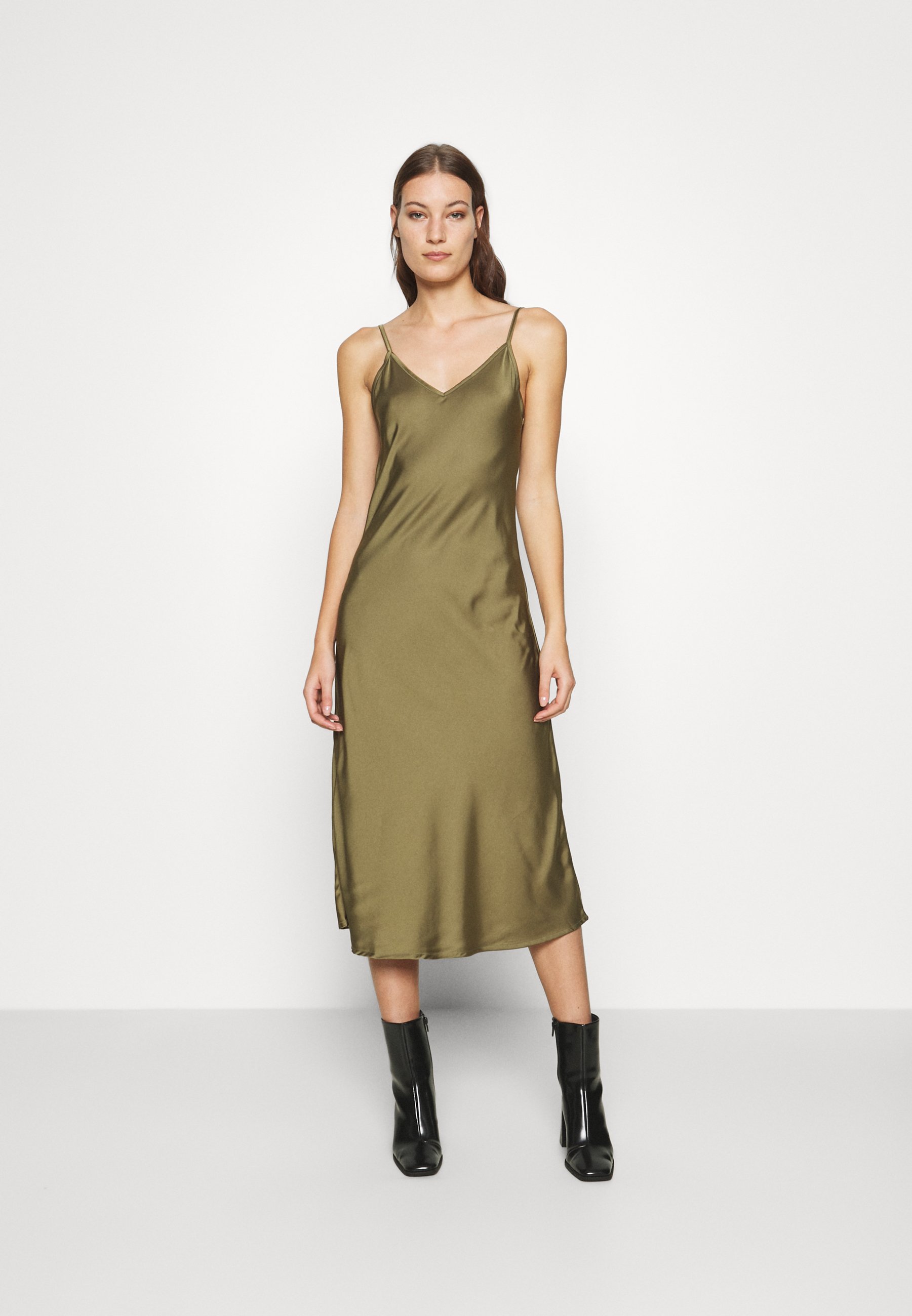 allsaints benno tee slip midi dress