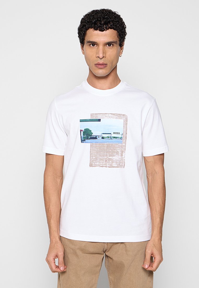 Boss T-shirt print wit