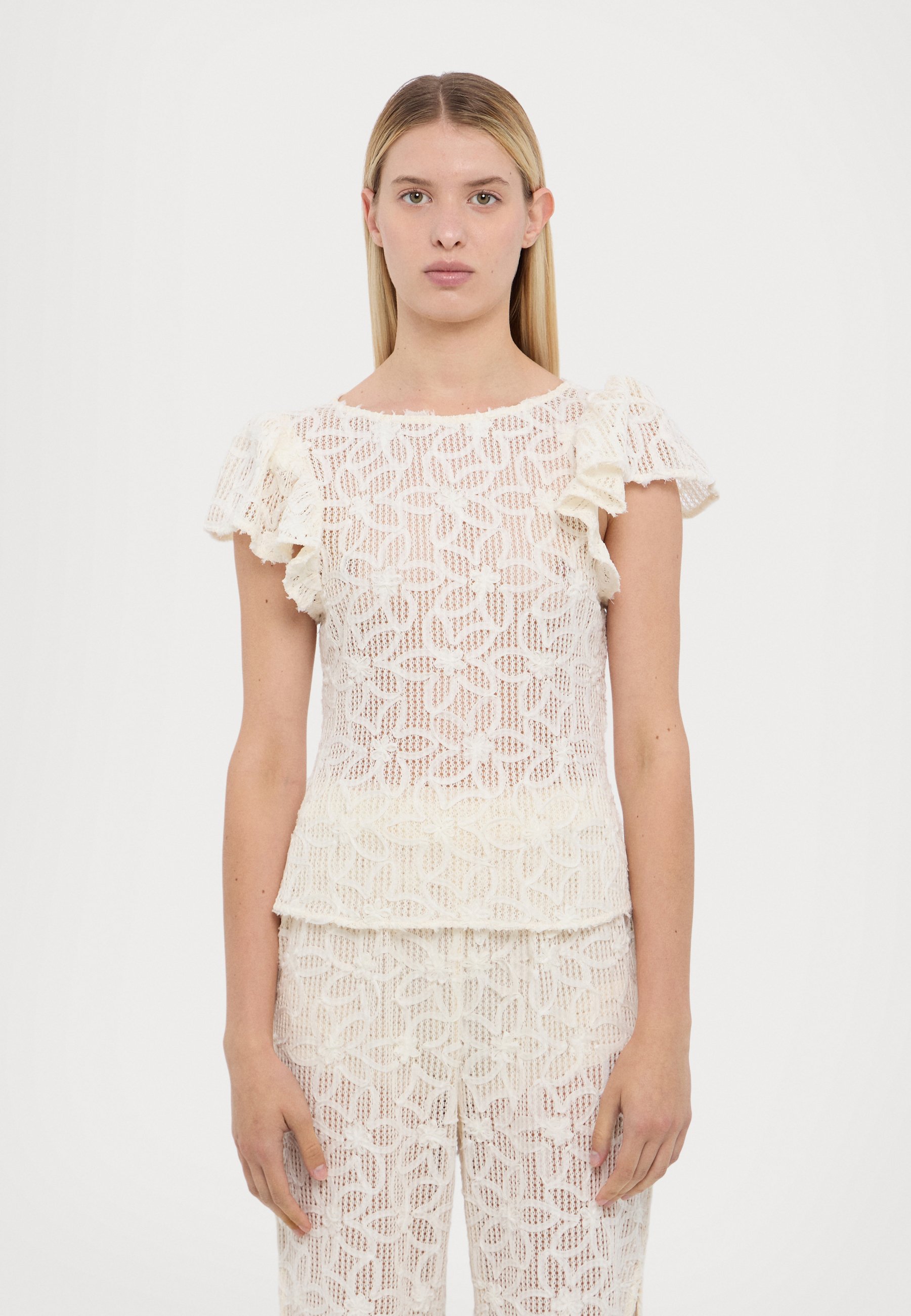 売れ筋商品|||ホフマン コペンハーゲン シャツ レディース トップス CASSIA V NECK - Blouse - creme Hofmann Copenhagen CASSIA V NECK - Blouse - creme/off-white