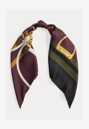 Lauren Ralph Lauren BELTING-PRINT SILK SQUARE SCARF - Tørklæde / Halstørklæder - pinot noir