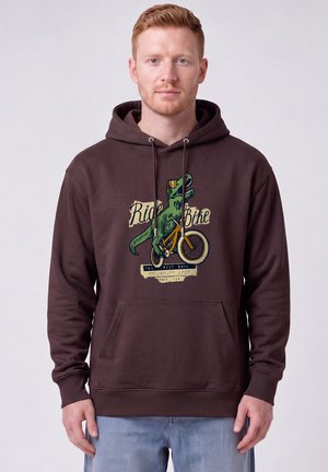 watapparel, T-REX FAHRRAD UNISEX - Kapuzenpullover - red brown