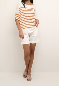 Cream Triko s potiskem - orange