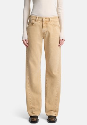 FIT TWISTED TESS - Jeans straight leg - beige