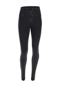 Freddy WR UP VITA ALTA - Pantaloni - jeans nero cuciture in tono