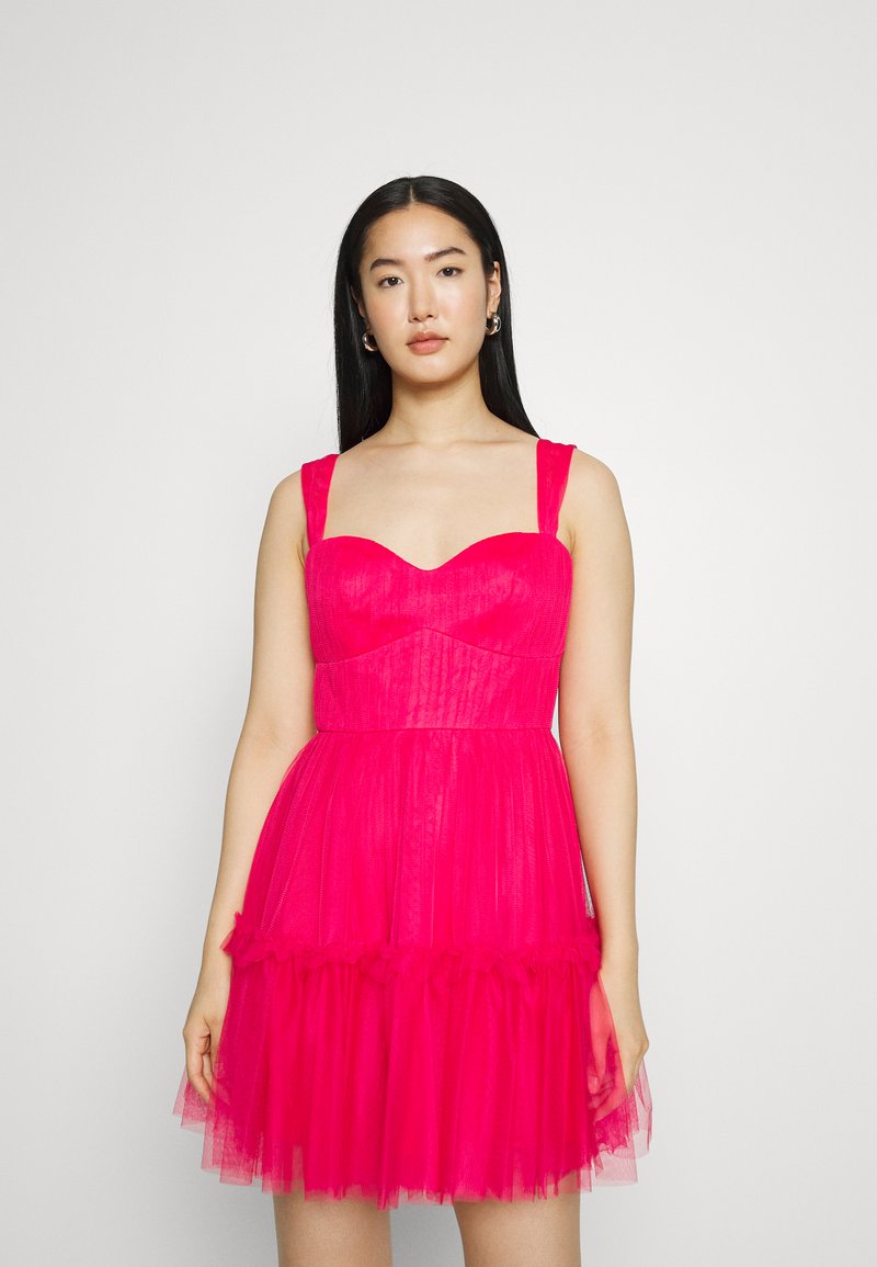 ML Monique Lhuillier AZALEA TULL DRESS - Cocktailkjole - watermelon ...