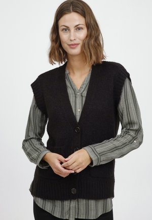 FRCEDARKI 1 VEST - Chaqueta de punto - black