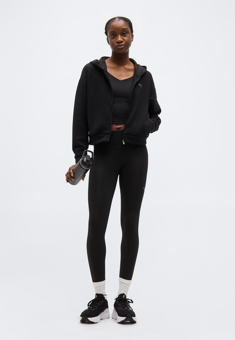Puma HOODIE - Mikina na zip - black