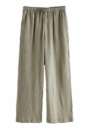 Next TALL FIT WIDE TEXTURED  - Pantalon classique - khaki green