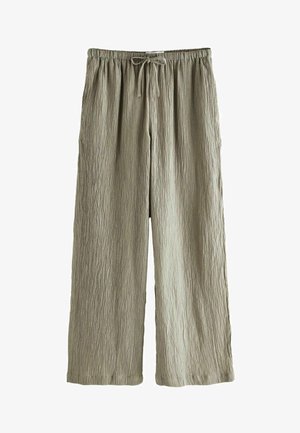 Next TALL FIT WIDE TEXTURED - Pantaloni - khaki green