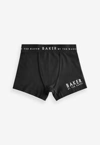 Fekete boxer alsónadrág puha anyagból, elöl alul fehér "BAKER BY TED BAKER" logóval és hozzá illő derékrésszel.