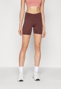 Nebbia - HIGH WAISTED LEGGINGS SHORTS FIT SMART - Leggings - dark brown Image miniature 1