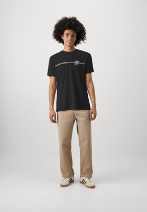 OPUS DOT STRIPE CHEST UNISEX 2 PACK - Print T-shirt - black/white