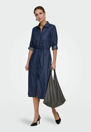 JDY KLEID JDYKAI MIDIKLEID - Tričkové šaty - medium blue denim