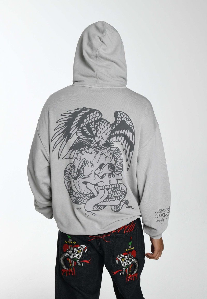 Ed Hardy - EYE BALL  - Kapuzenpullover - grey, Vergrößern