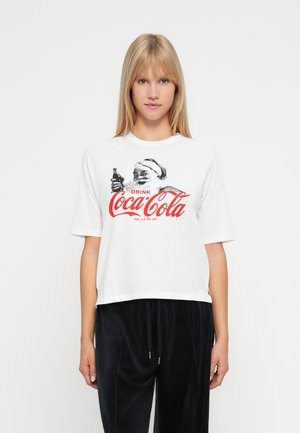 ONLCOCA COLA XMAS LIFE - T-shirts med print - white