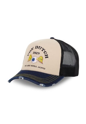 TRUCKER AVEC EFFET BAMBOU ET DEVANT CREW - Gorra - noir