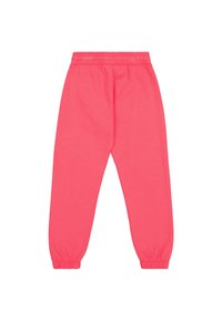 Roze sweatpants gemaakt van zachte stof, met een elastische tailleband en elastische boorden bij de enkels, met een relaxte pasvorm.