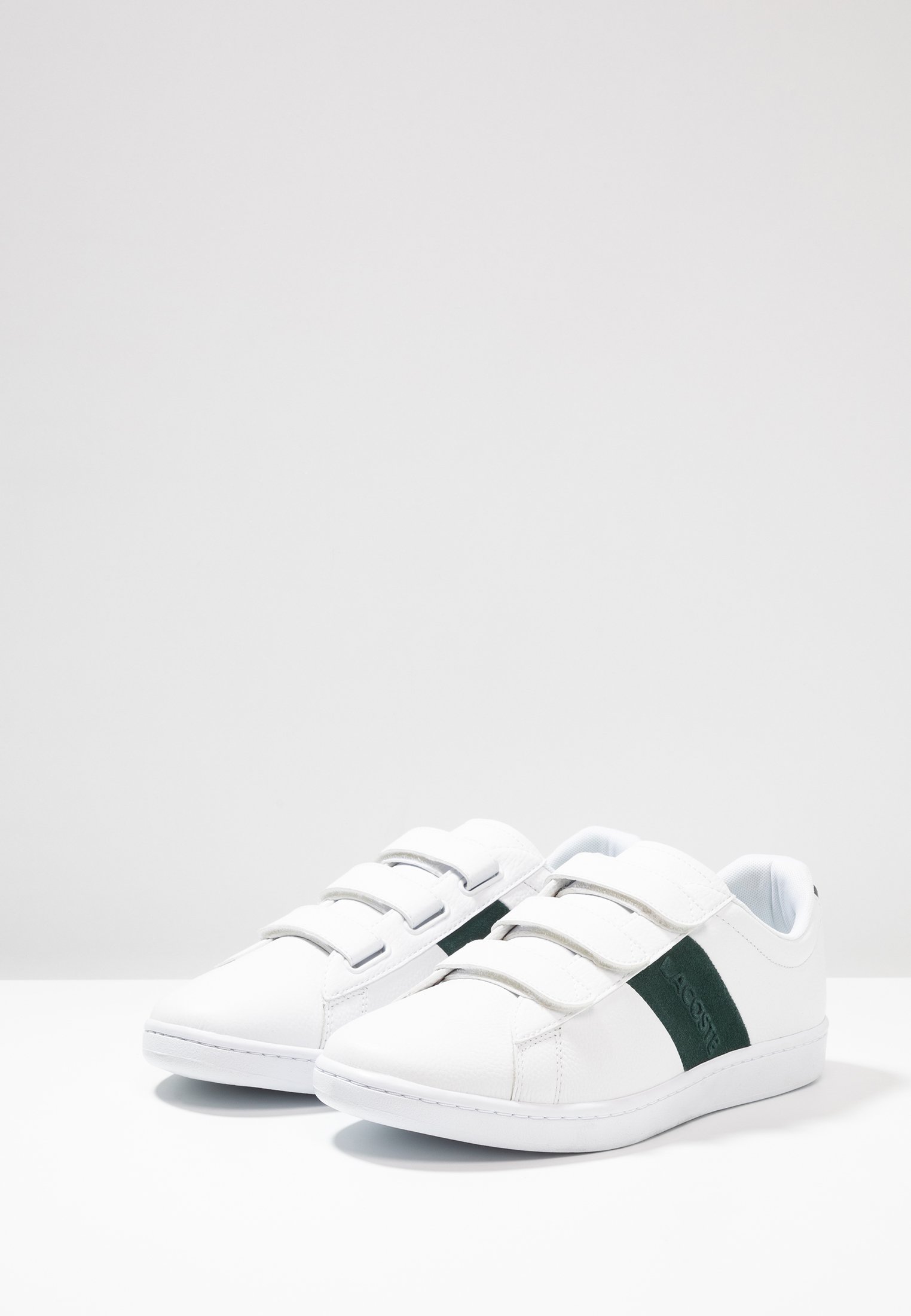 Lacoste CARNABY STRAP - Sneakers laag - white/dark green/wit - Zalando.nl