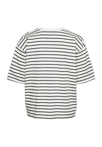 Kaffe WINNY 1/2 SLEEVE - Marškinėliai su spaudiniu - antique white black stripe