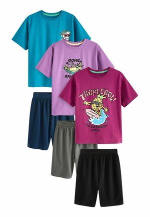 Next 3 PACK REGULAR FIT - Pyjamas - purple teal surf character