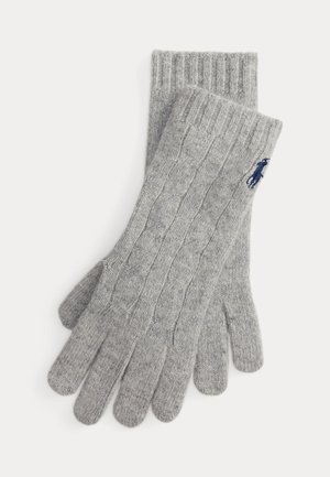 Polo Ralph Lauren, CABLE KNIT WOOL CASHMERE GLOVES - Handschoenen - soft grey