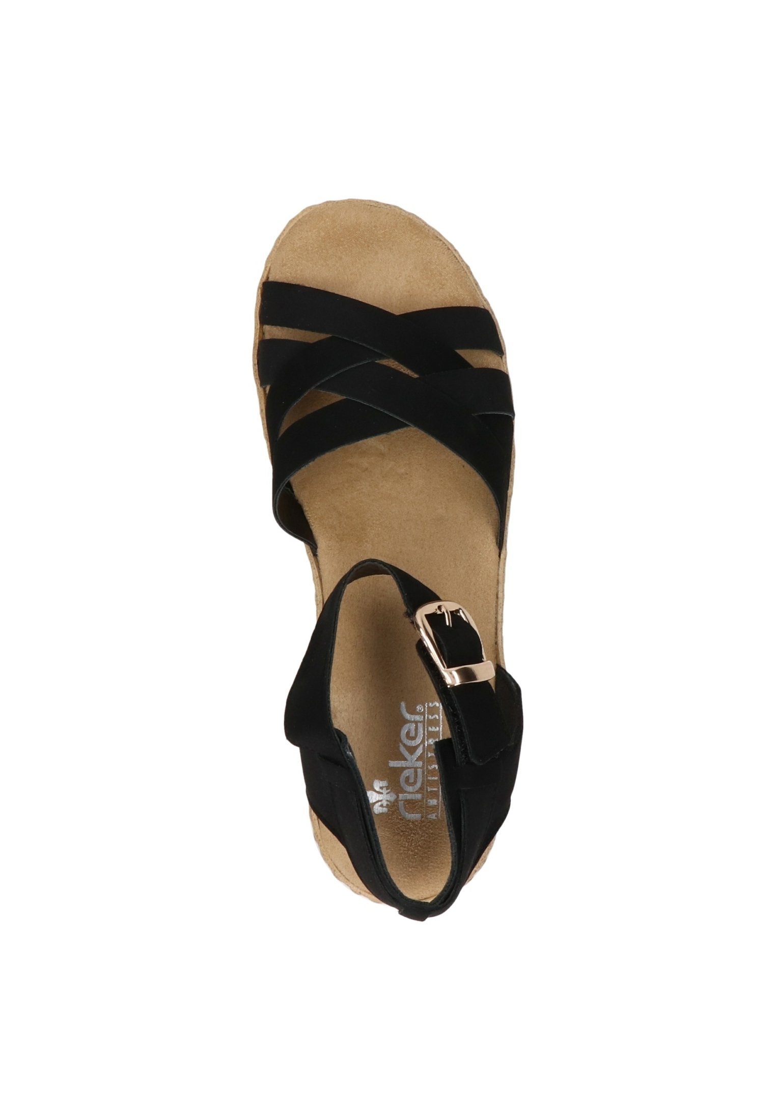 Rieker Sandalen met sleehak - zwart/Zwart - Zalando.nl