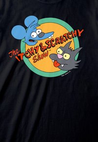 Henry Tiger SIMPSONS ITCHY AND SCRATCHY - Triko s potiskem - black