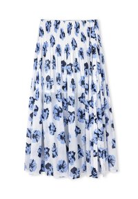 FLORAL PRINT BUTTONED  - Falda plisada - white