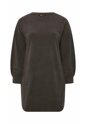 Yours Clothing, PLUS SIZE MINI DRESSES - Robe pull - dark brown