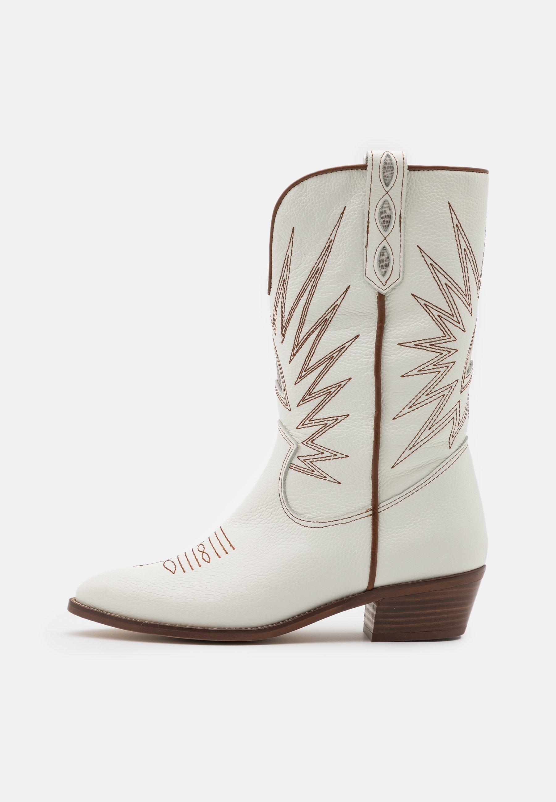 Alpe ROSE - Cowboy/Biker boots - blanco/white - Zalando.ie