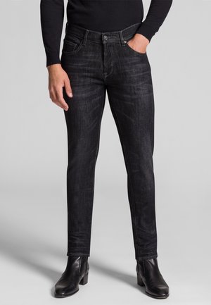 JOHN - Jean slim - black used whisker