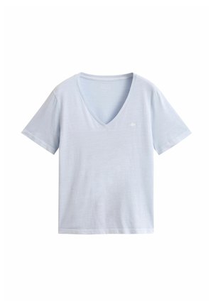 GANT, WASHED SHIELD V-NECK - T-shirt basic - light blue